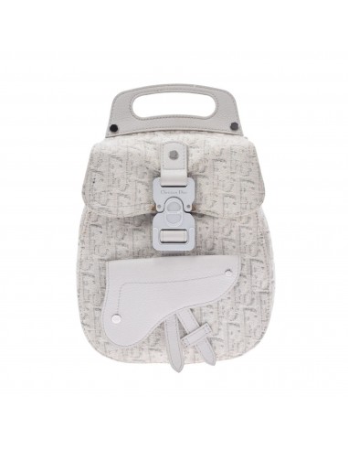 CHRISTIAN DIOR saddle backpack mini white men's canvas rucksack daypack les ctes