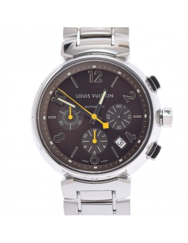 LOUIS VUITTON Louis Vuitton Tambour Chrono Q1121 Mens SS Watch Automatic Brown Dial Venez acheter