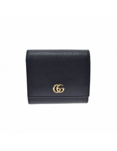 GUCCI Gucci GG Marmont Black 598587 Ladies Leather Tri-Fold Wallet Venez acheter